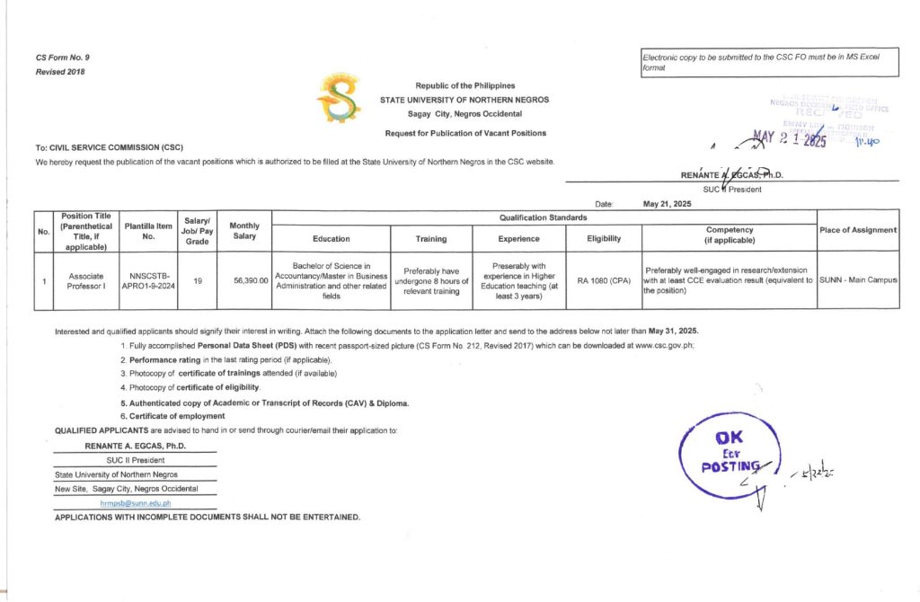 SUNN Hiring - Request-for-Publication-of-Vacant-Positions-Teaching